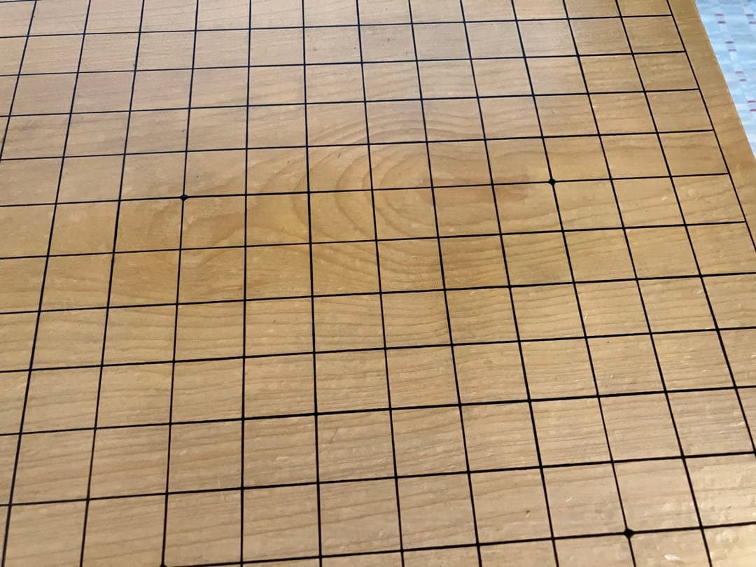 昭和レトロ　脚付碁盤7.7寸　板目