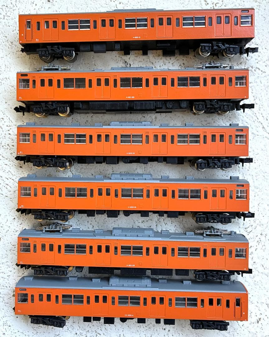 Nゲージ KATO 201系 試作車 6両セット ＋ 2両　オレンジ