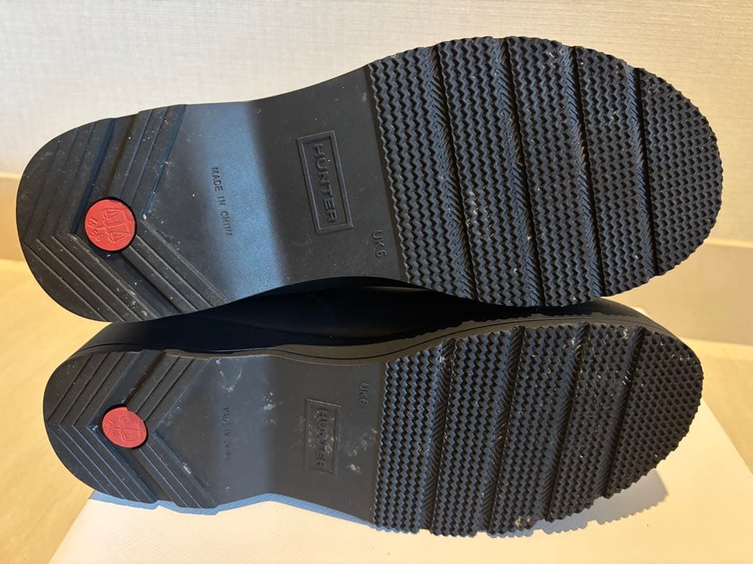 HUNTER ブラック ショートレインブーツ