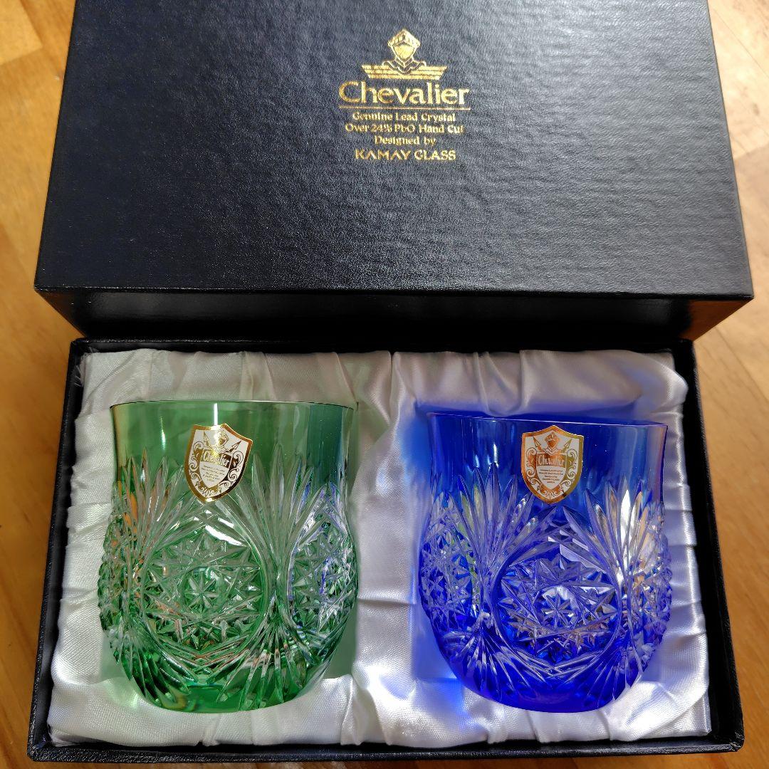 希少Chevalier 切子グラス　花瓶　KAMAY GRASS カメイグラス