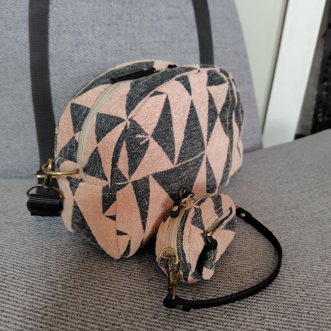 ミナペルホネン両開きカードが入るショルダーバックハンドメイド