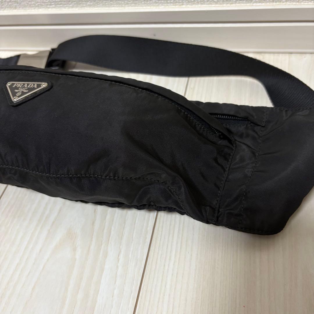 美品 プラダ ウエストバッグ ボディバッグ ナイロン 三角ロゴ