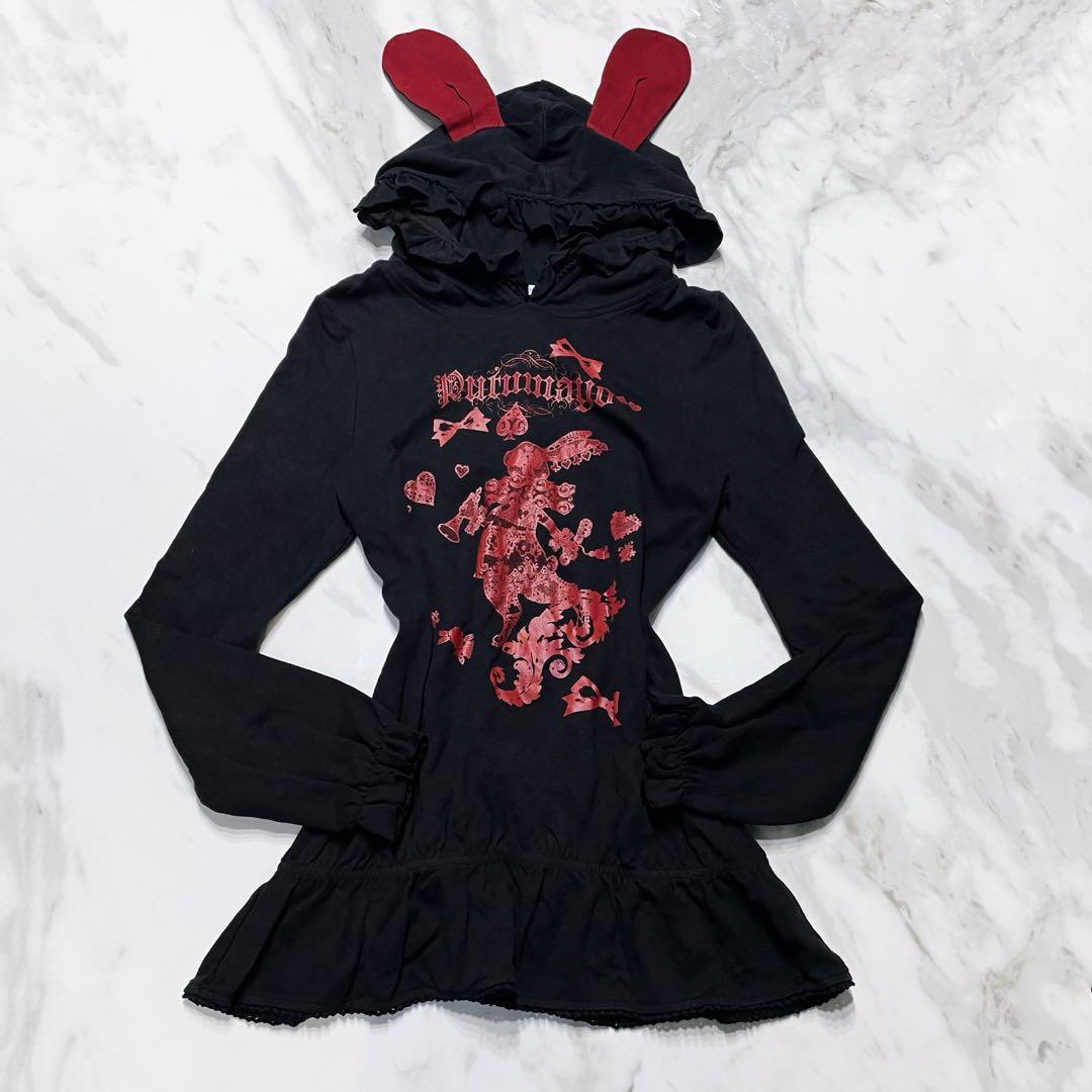 PUTUMAYO♡プトマヨ　希少　フード付きうさ耳ミニワンピ　パンク　ゴシック
