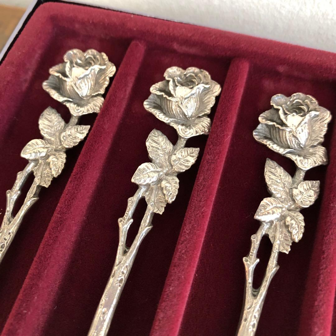 クリストフウィドマン　ヒルデスハイムローズ　スプーン6客　925シルバー　純銀