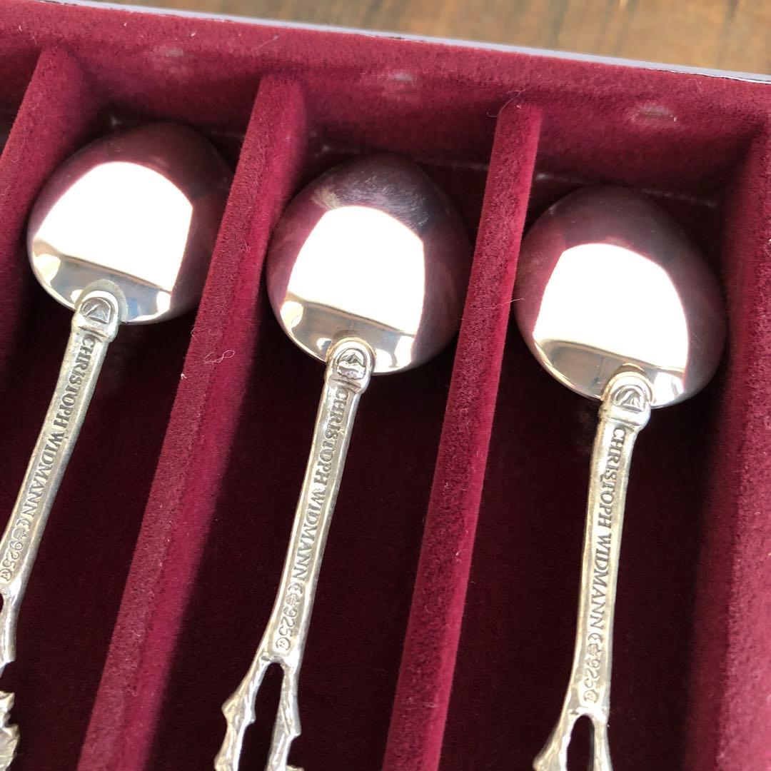 クリストフウィドマン　ヒルデスハイムローズ　スプーン6客　925シルバー　純銀