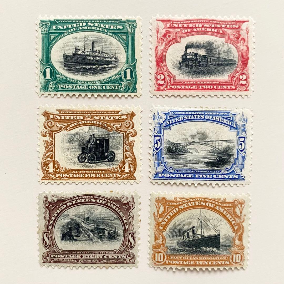 外国切手6枚（アメリカ：パン・アメリカン博覧会）