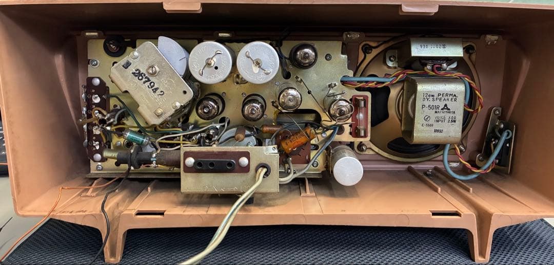 美品☆作動品☆ナショナル2バンド真空管ラジオ BX-300型 昭和35年頃の品