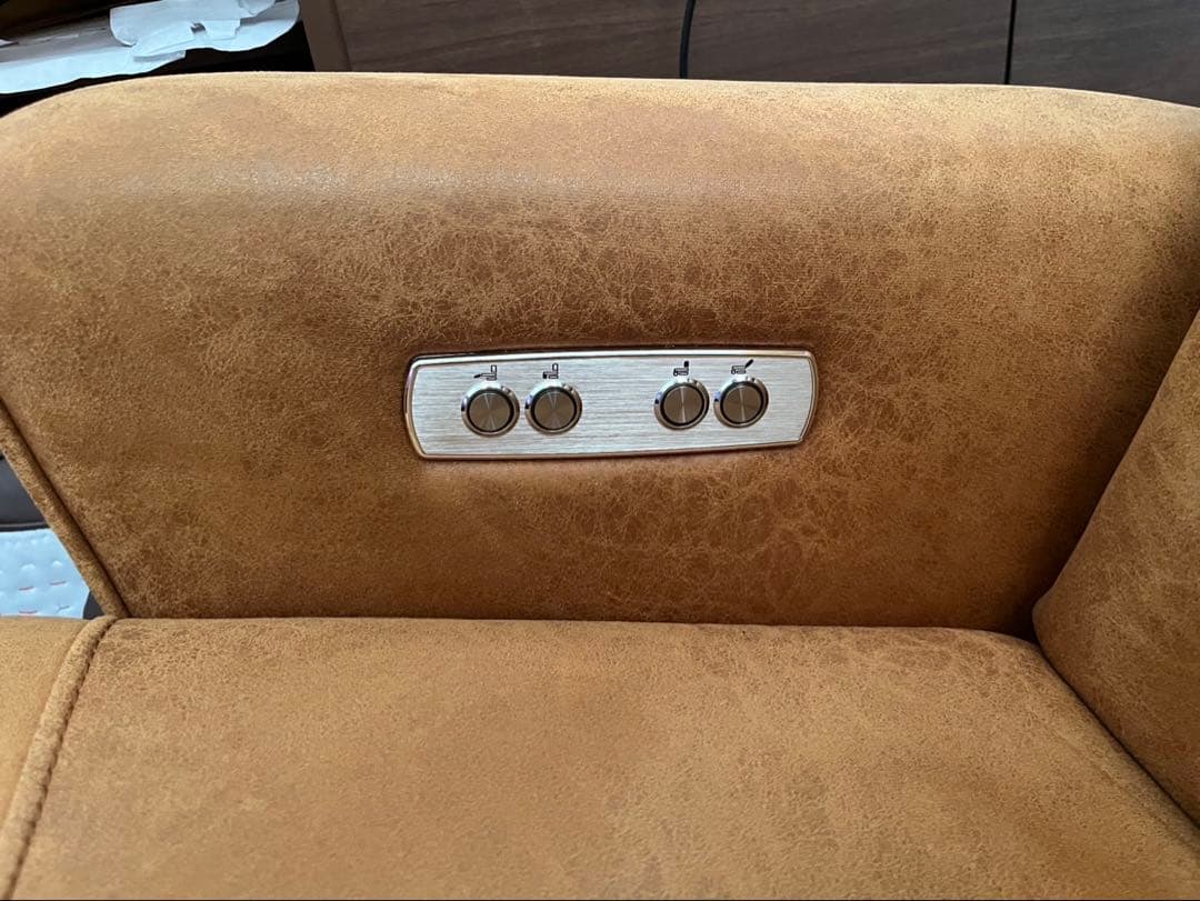 ②キャメル　電動パーソナルチェア　リクライニング　エレノア　ユーズド　中古