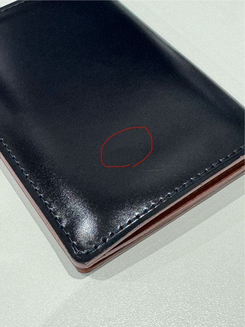 u*6様 土屋鞄　コードバン　名刺入れ　ネイビー