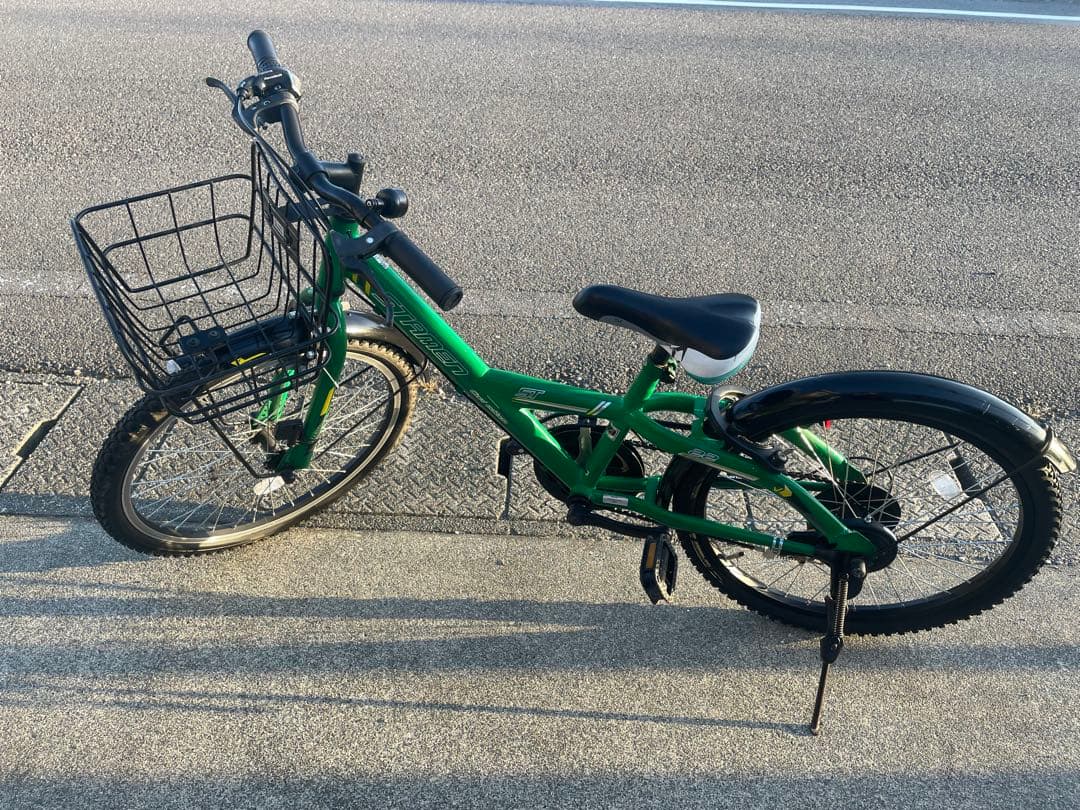 ジュニアスポーツ用グリーン自転車　ステイメン　岐阜県西濃直接渡しのみ