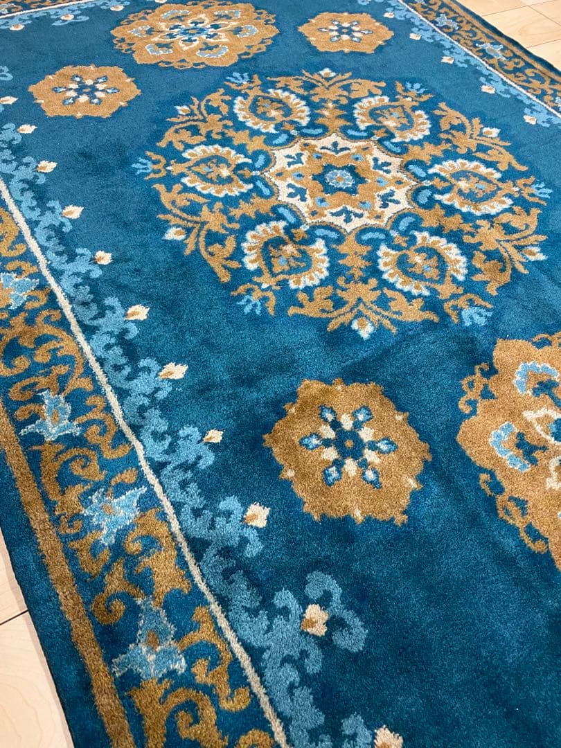 絨毯　インド緞通