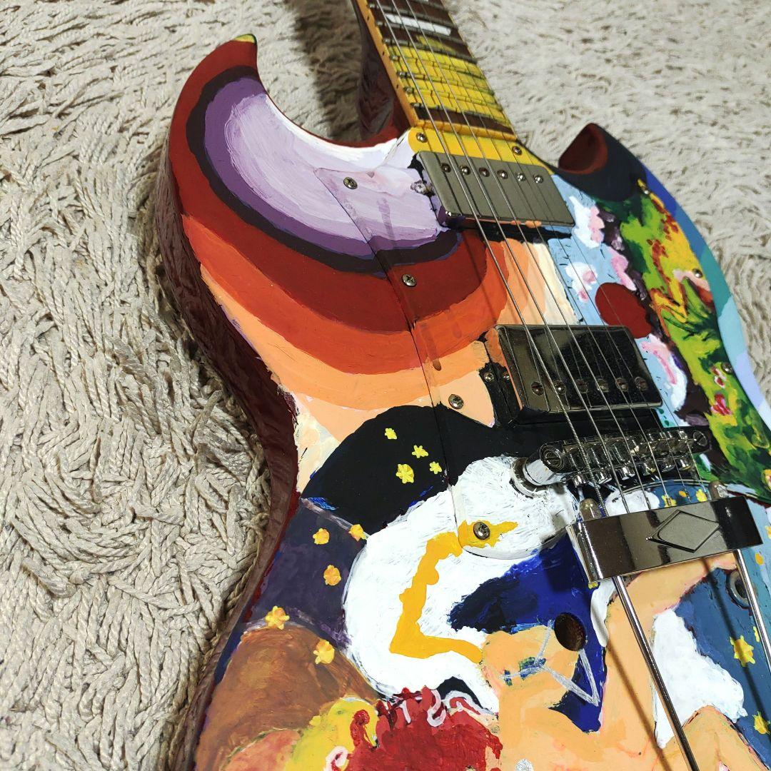 【ジャンク】photogenic エレキギター フォトジェニック　ペイント