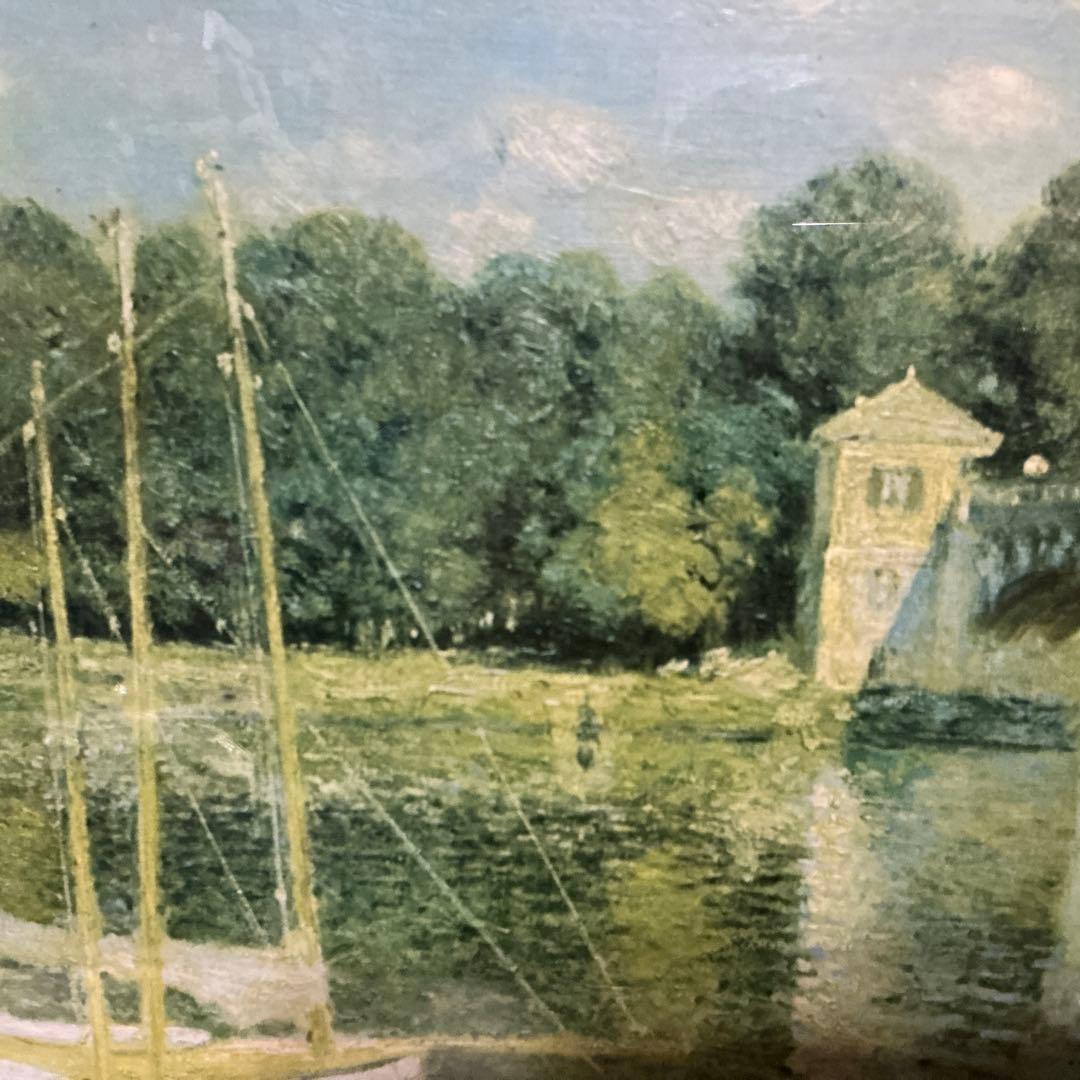 作者　Claude Monet （クラウド　モネ）　油彩画　ボート 1874年