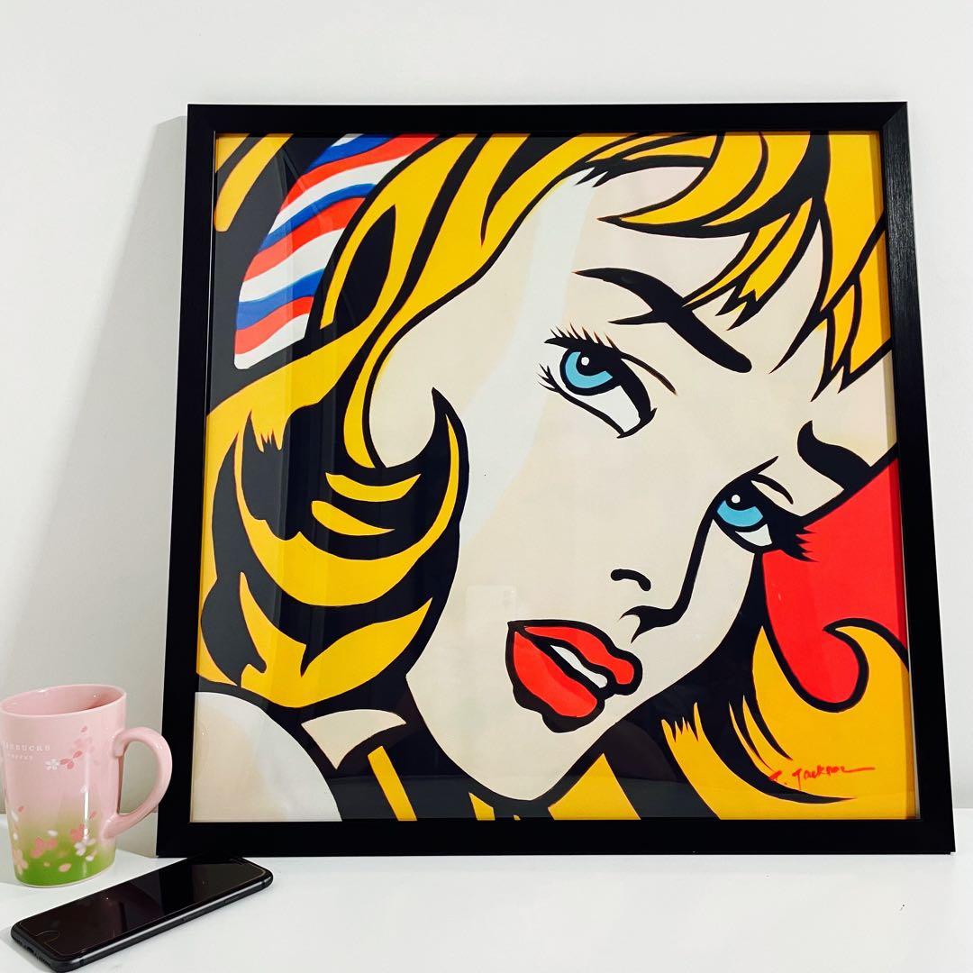 額付【50cm×50cmポスター】ロイ リキテンスタイン（新品）