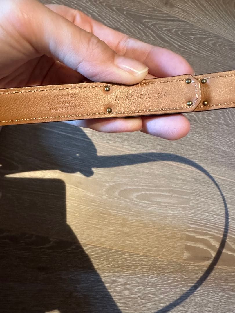 HERMES レザーベルト エトゥープ