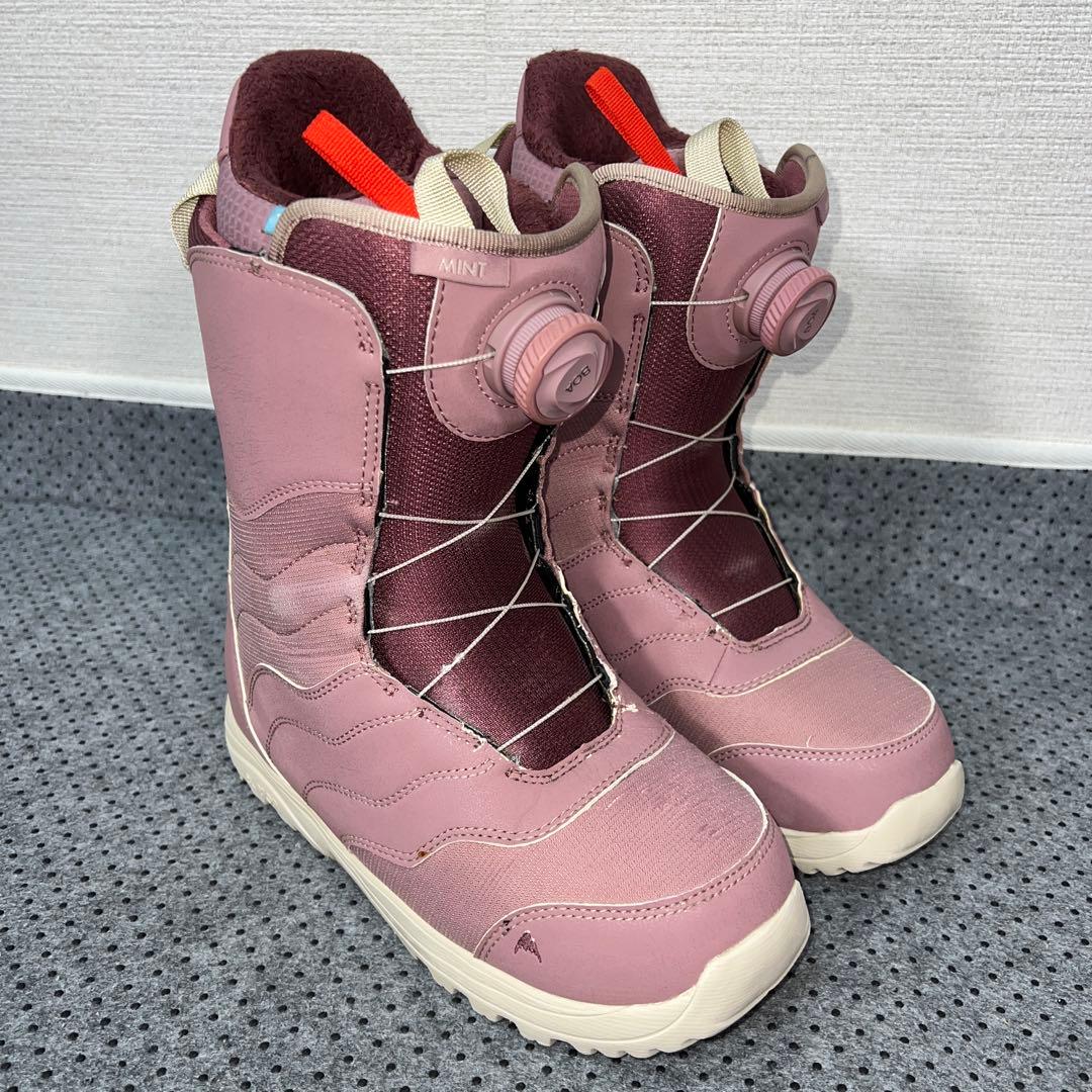 7-8回使用 24.5cm BURTON MINT BOAピンクブーツ