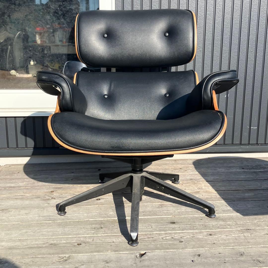 北欧レトロ イームズ リプロダクト ラウンジチェア アームチェア オットマン付き