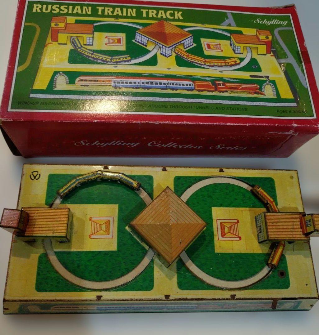 Schylling社 ロシア線路 ぜんまいTOY　TRAINTRACKブリキ玩具