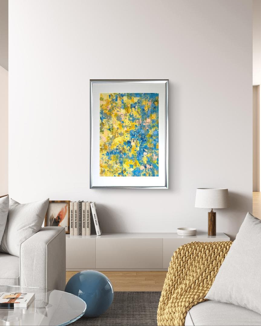 イン・ザ・パラダイス / 抽象画 77×56㎝ B2 額縁セット 原画 モダン