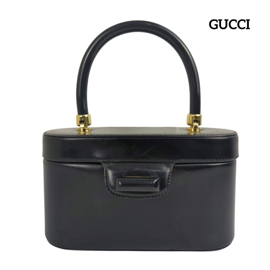 GUCCI グッチ バニティ バッグ ハンドバッグ プラハンドル ターンロック