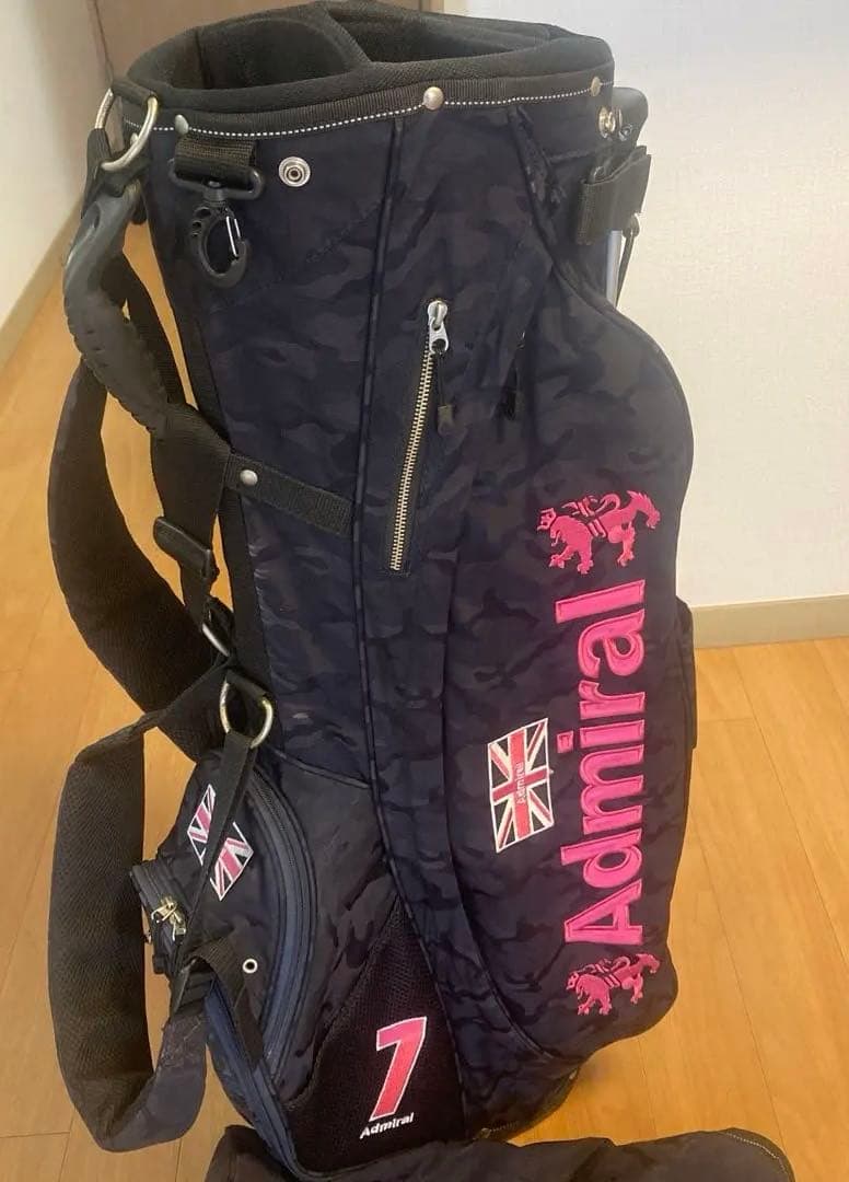 【美品】ゴルフキャディバッグ　Admiral 超軽量　カモフラ柄