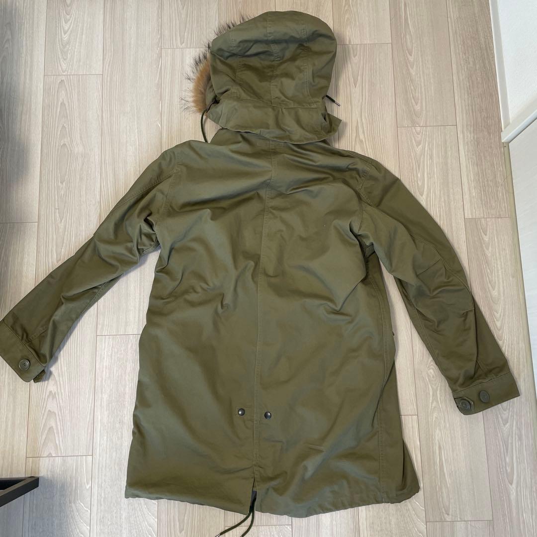 ジャーナルスタンダード　オリーブグリーン ファー付きモッズコート