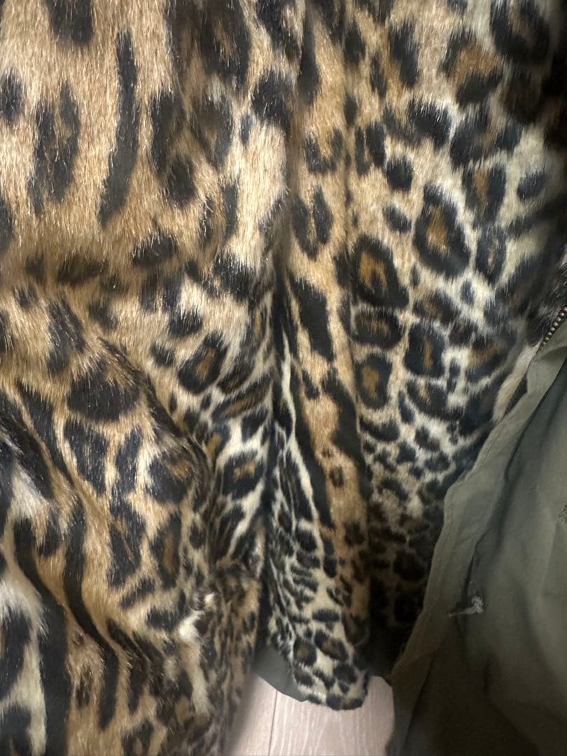 ワコマリア　モッズコート　レオパードファーライナー サイズM