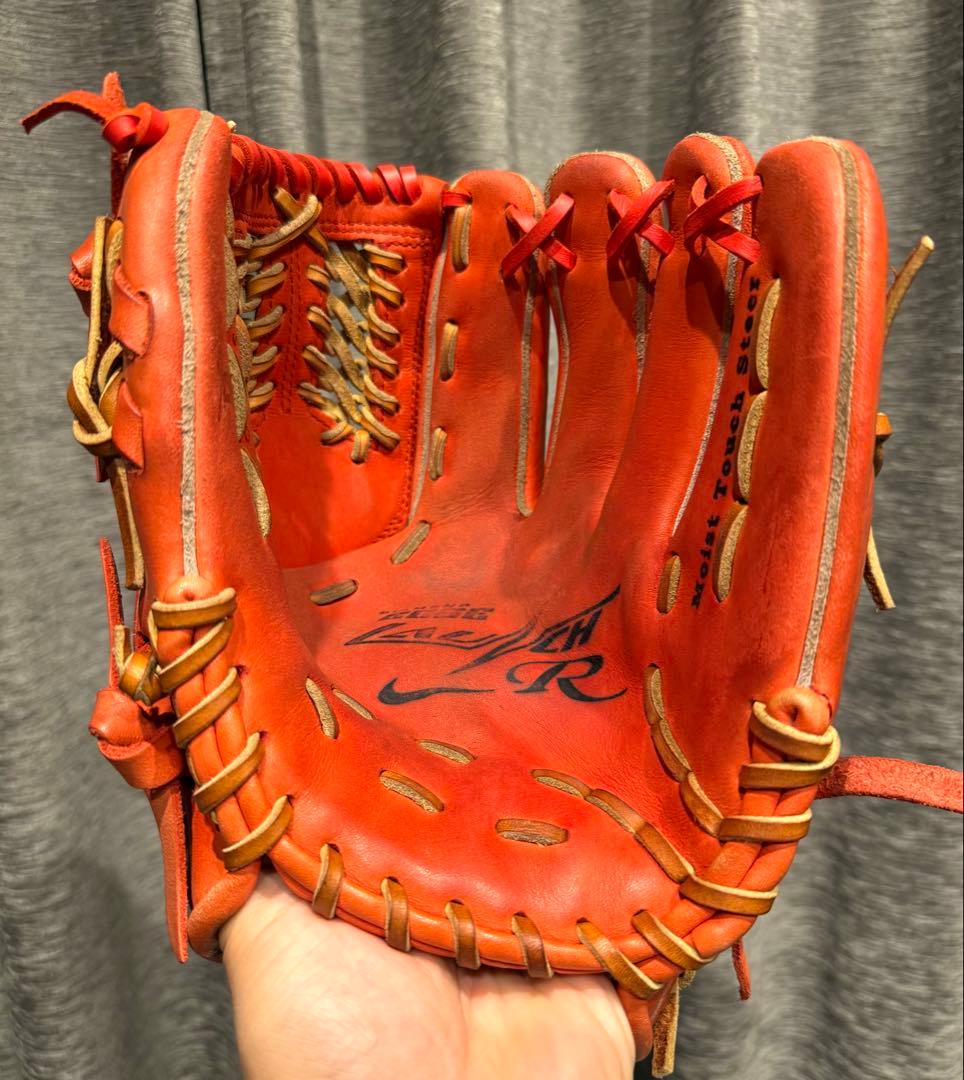 Nike DIAMOND EDGE LAUNCH R 軟式グローブ オレンジ