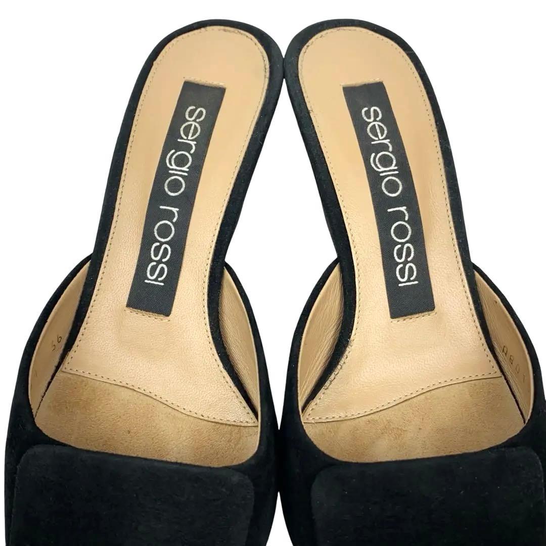 sergio rossi セルジオロッシ　sr1 ミュールサンダル　黒　23cm