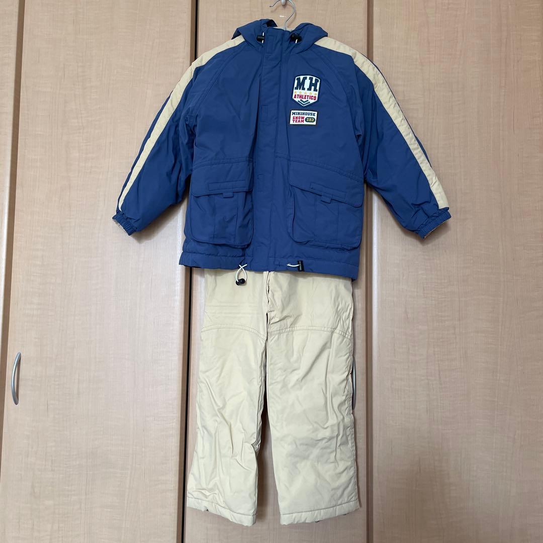 再お値下げ一度着用ミキハウスM.H.ATHLETICSスキーウェアセット120㎝