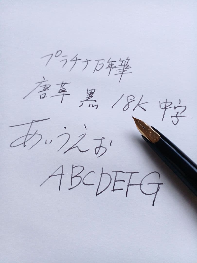 【メンテ済み】プラチナ　万年筆　唐草　18K　中字　美品　希少モデル