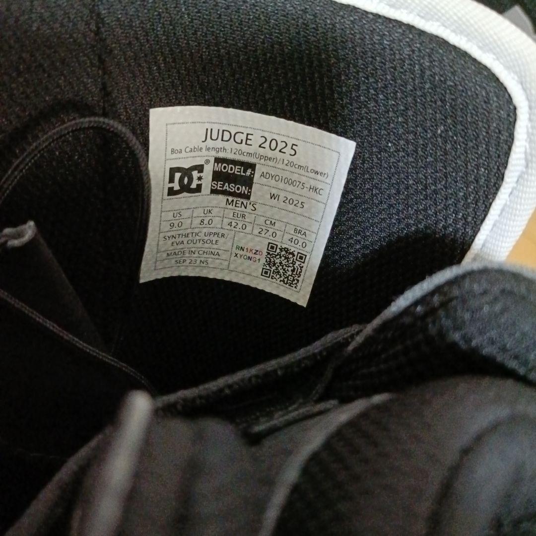 未使用　24-25年 DC JUDGE スノーボードブーツ 27cm　グラトリ