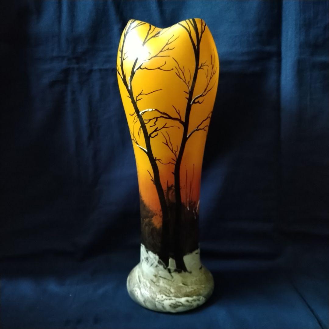 ✤ルグラ・モンジョワ（Legras Montjoye）✤〘冬景色文〙花瓶✤