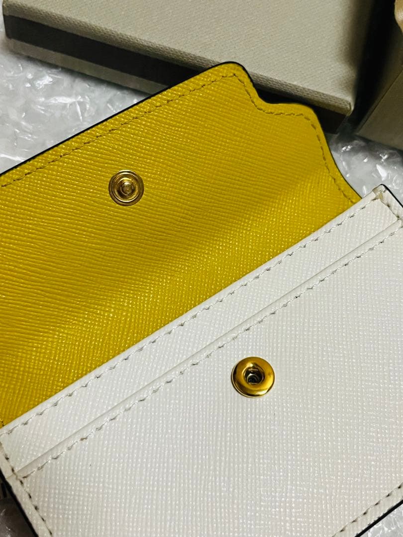 美品 MARNI マルニ カードケース バイカラー イエロー 名刺入れ