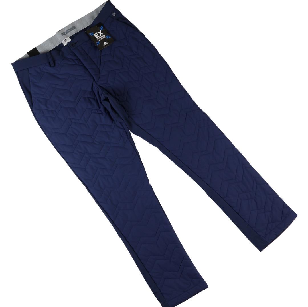 【82】秋冬 アディダス ゴルフ 保温 キルティング 中綿 ボンディングパンツ