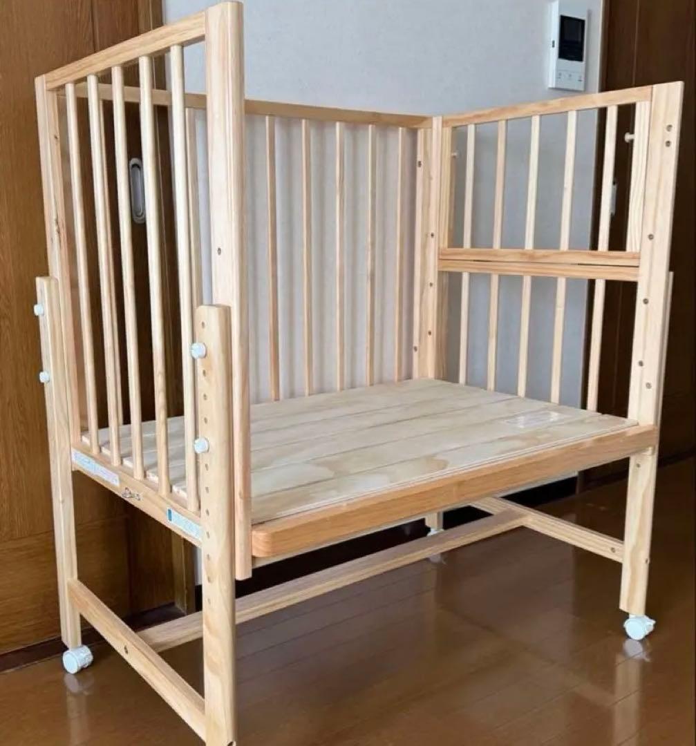 【良品】大和屋　そいねーる ミニ ベビーベッド ナチュラル