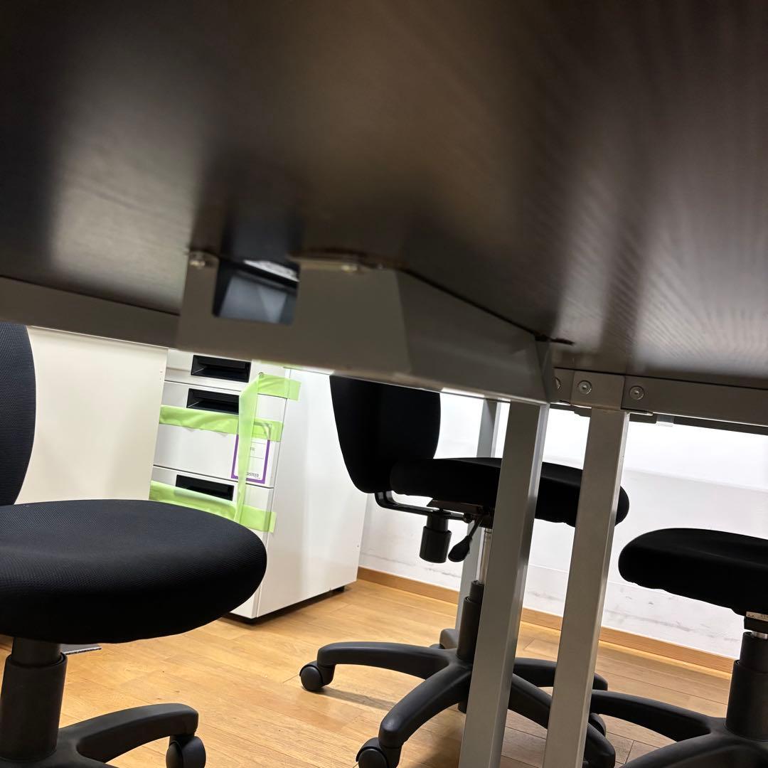 引取限定 ミーティングテーブル オフィス 分解可能 持出便利 幅210cm ①