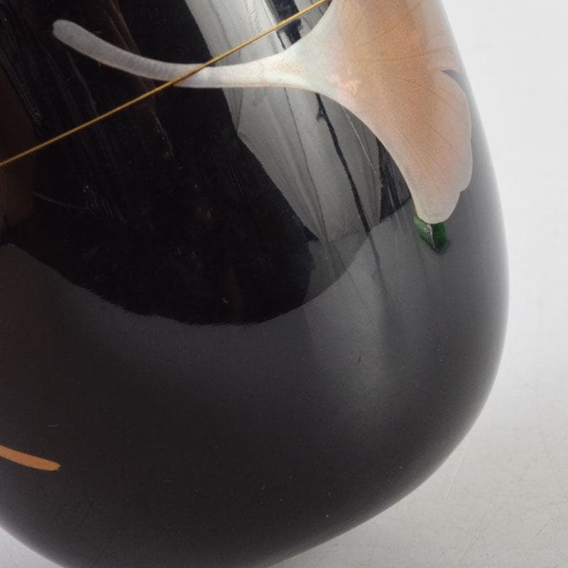 茶道具　塗師　越山作　銀杏蒔絵　中棗　共布共箱　V　9193