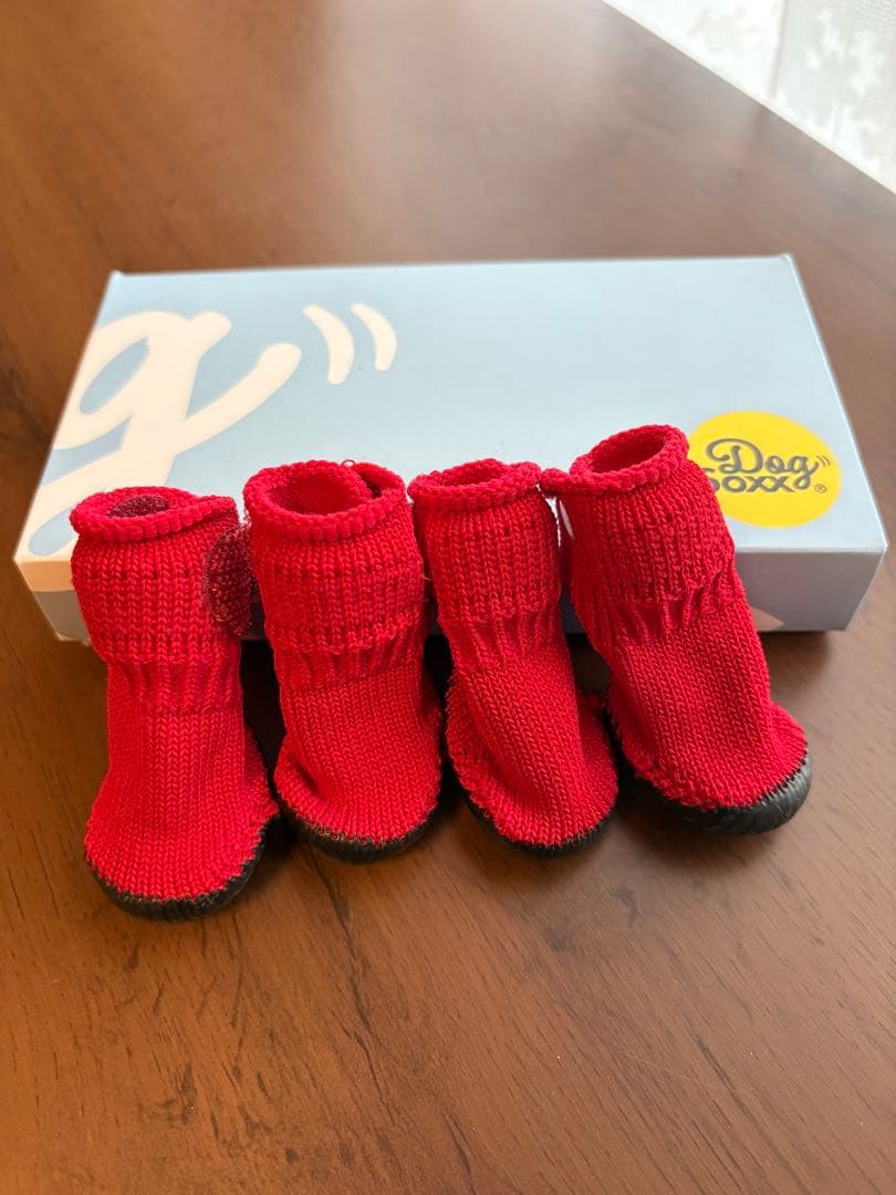 犬の靴屋さんDogSoxx【4足セット】 レッドS