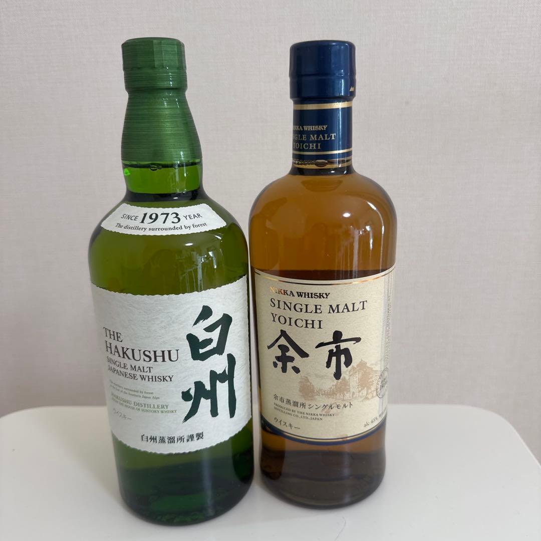 白州&余市セット　未開封　700ml シングルモルトウイスキー　サントリーニッカ