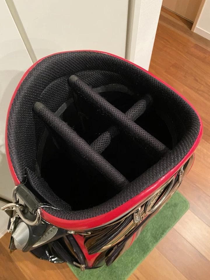 タイトリスト エナメル ブラック ゴルフバッグ カート キャディバッグ レア