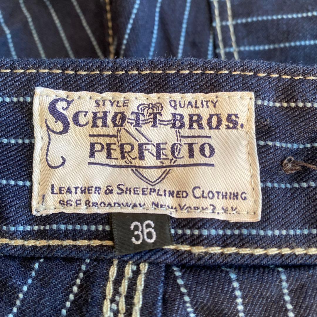 ショット　ヒッコリーデニム　パンツ　ウォバッシュ　36