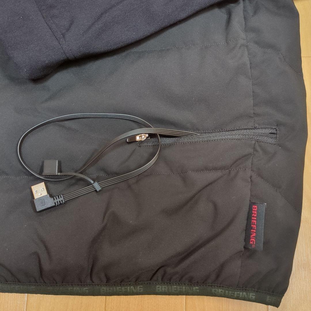 美品★BRIEFING✕TAION 電熱 クルーネックダウン レディース黒【S】