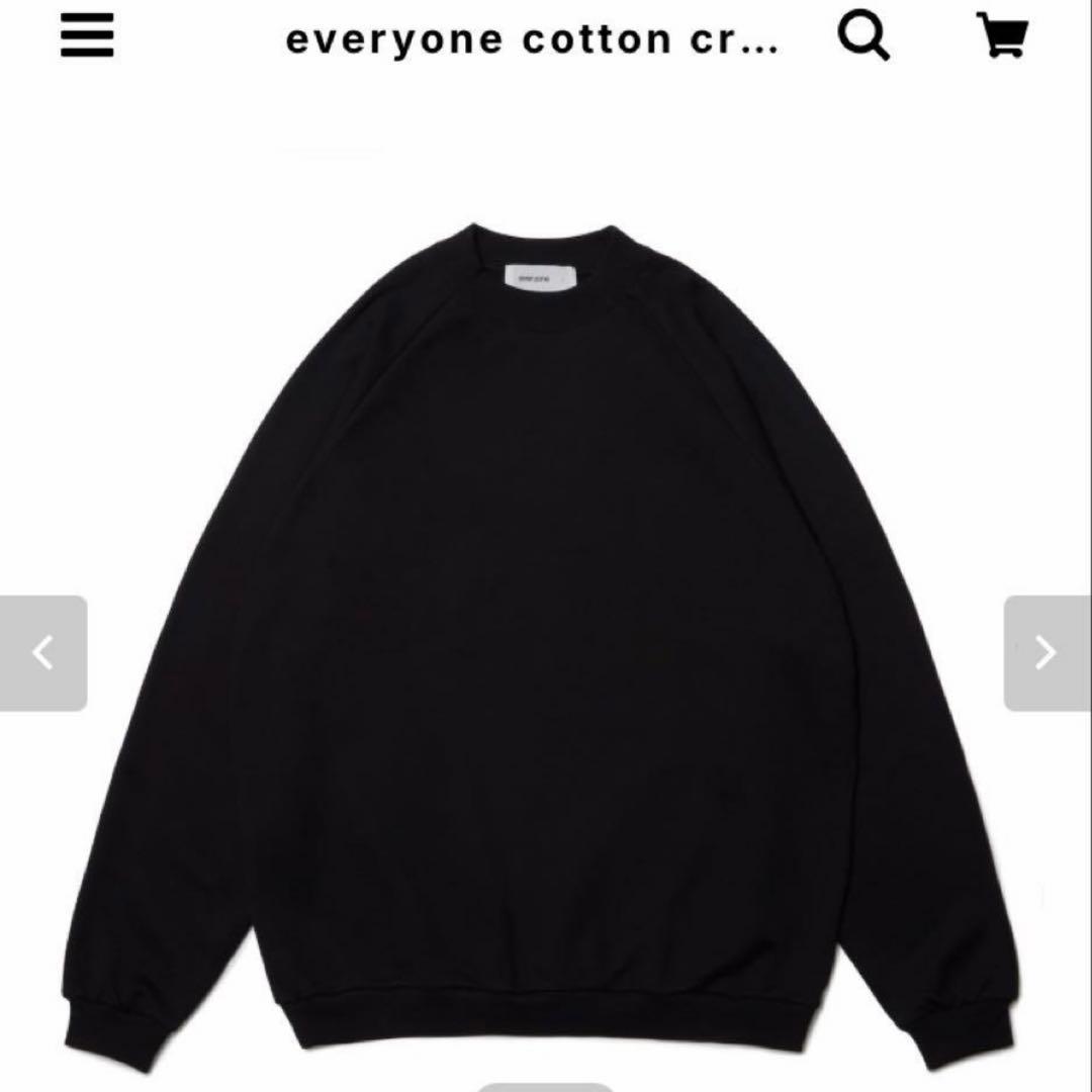 今週末まで価格　everyone コットントレーナー ブラックsizeL