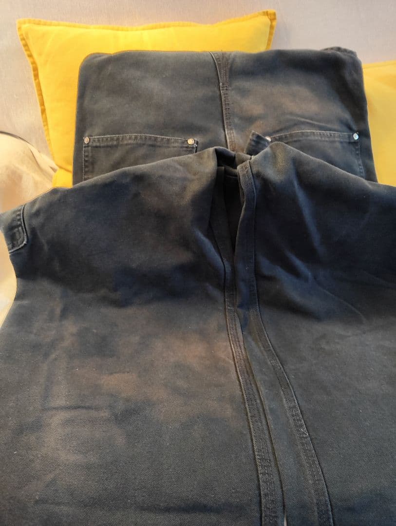 アキ　Carhartt ダブルニーW34 ブラック　USA製