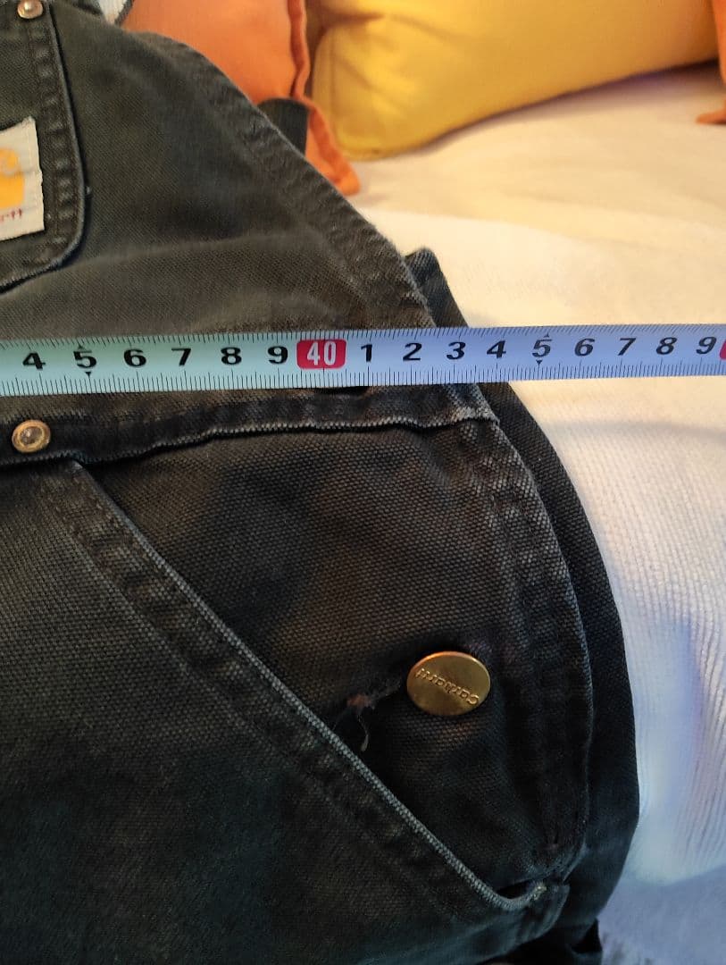 アキ　Carhartt ダブルニーW34 ブラック　USA製