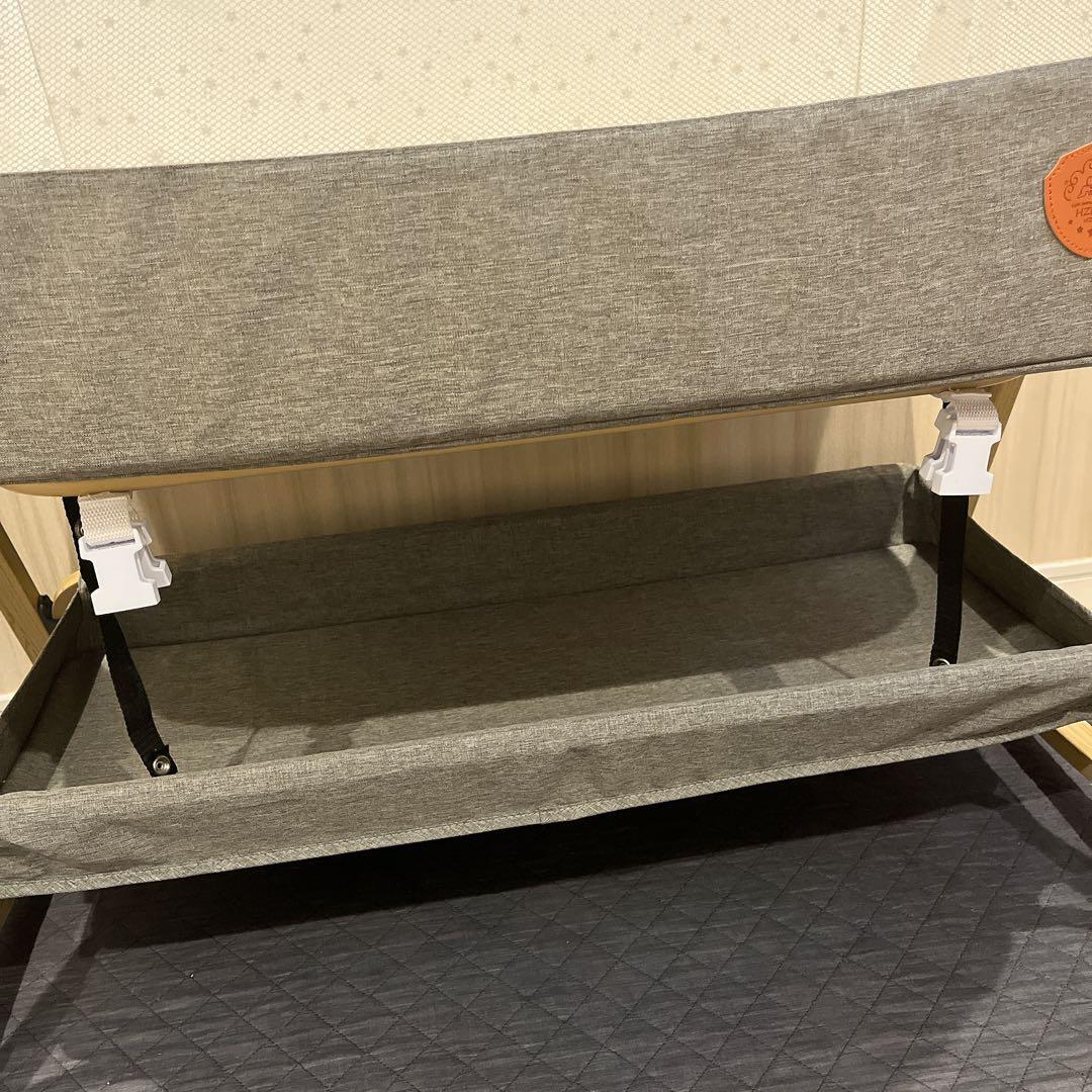 まる【人気】HZDMJベビーベット　グレー　持ち運び可能