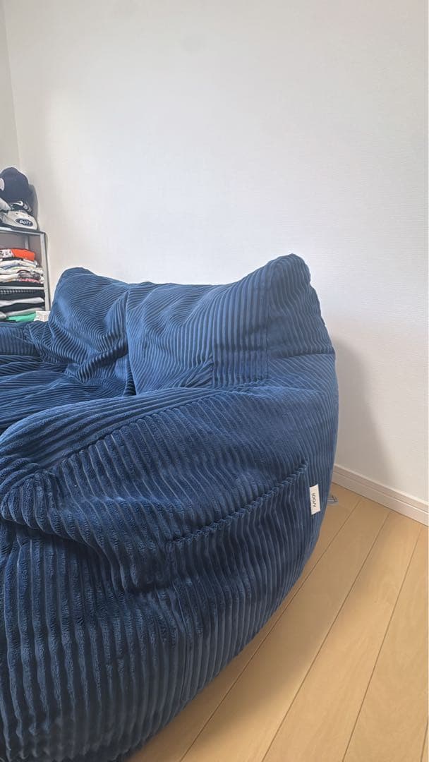 LOOSY ネイビー コーデュロイ クッションソファ