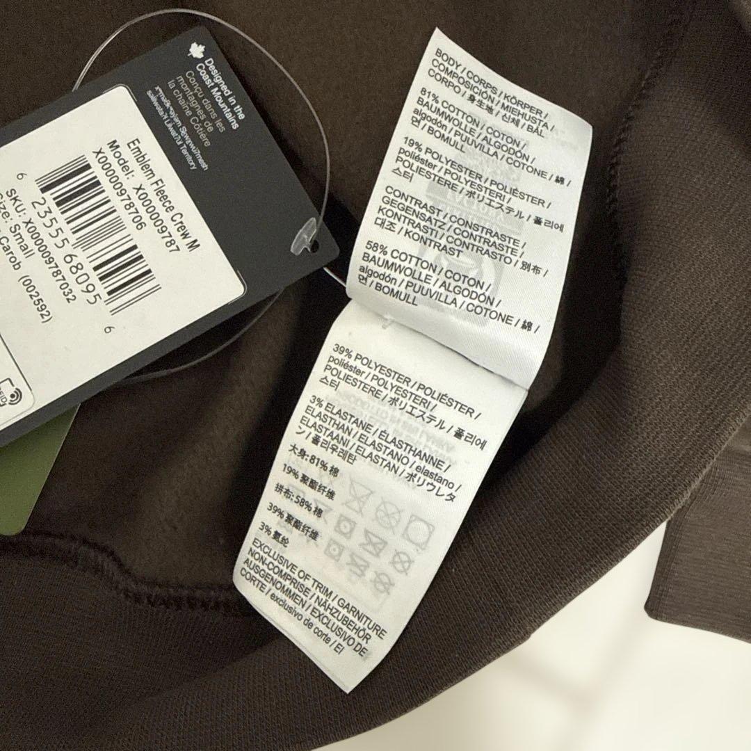 【国内正規店購入未使用新品】アークテリクスエンブレムフリースクルーメンズ茶S