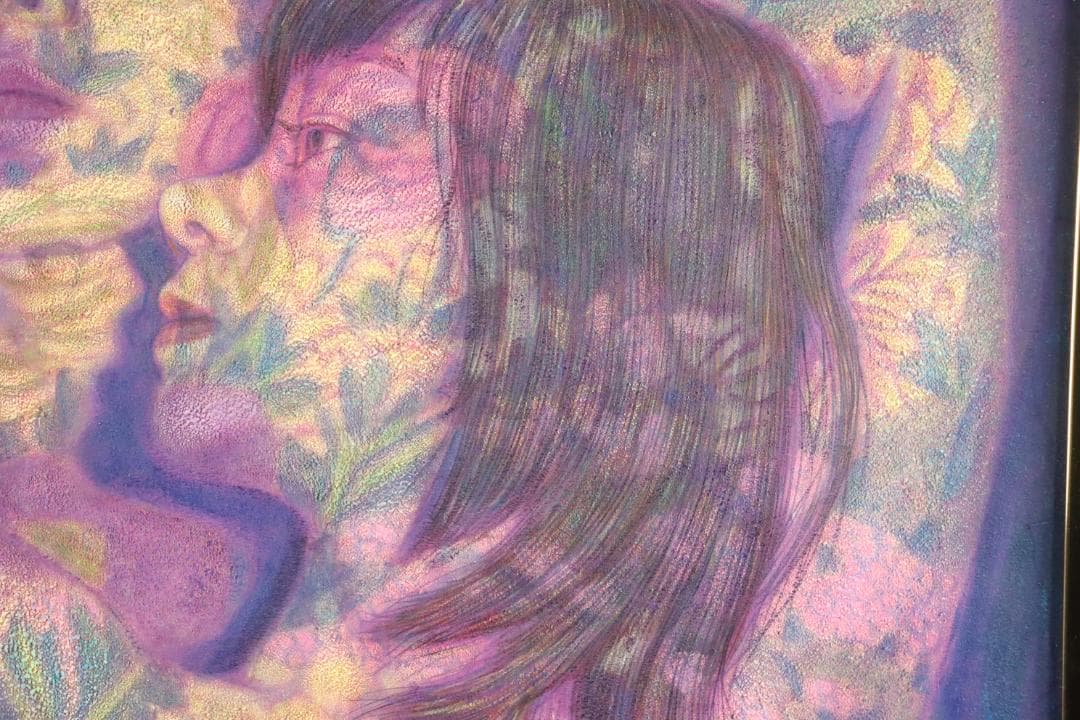 真作保証 稲垣孝二 「合体」 油彩30号 日動画廊取扱大作作品 タトウ箱付